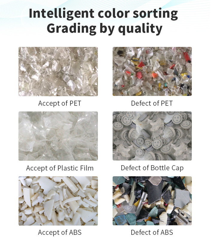Do Hdpe automático de dois Abs do Pvc do Pe das rampas da camada 4 máquina plástica do classificador da cor do Ldpe