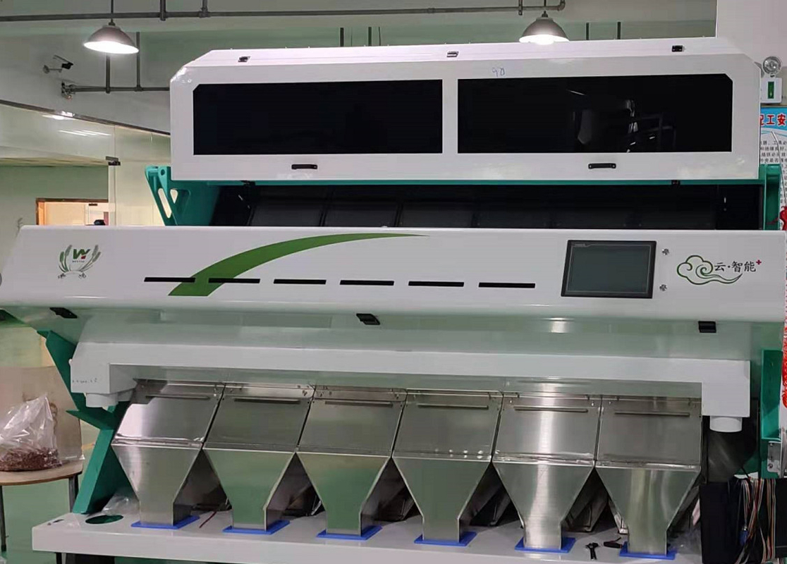 Classificador automático da cor do arroz do Ccd para remover as porcas amarelas pretas dos feijões da lentilha da aveia do arroz