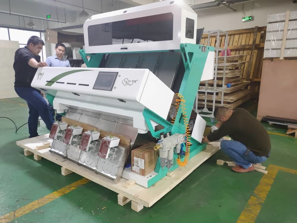 Sensor do CCD de Mini Color Sorting Machine With do classificador da cor da passa da amêndoa das porcas