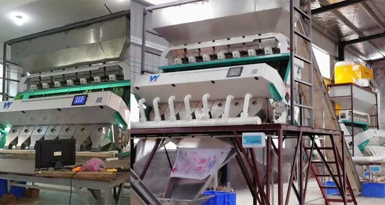 Máquina de classificação de cores de plástico Nir Máquina de classificação de cores de pellets de plástico PCB com câmera CCD e luz LED