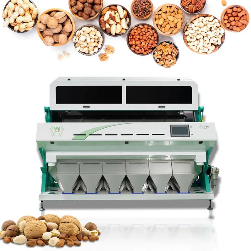 Máquina de triagem de grãos de café WENYAO AI Color & Shape Sorter 99,99% Precisão 2500-8000kg/h Capacidade Alta pureza Garantia de 2 anos