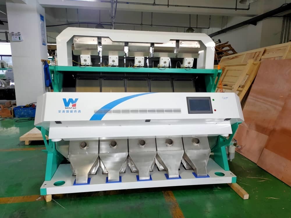 América Chip Inteligente WYCS5-320 Trigo Color Sorter 0,6-2,5 toneladas/hora Máquina de saída de classificação