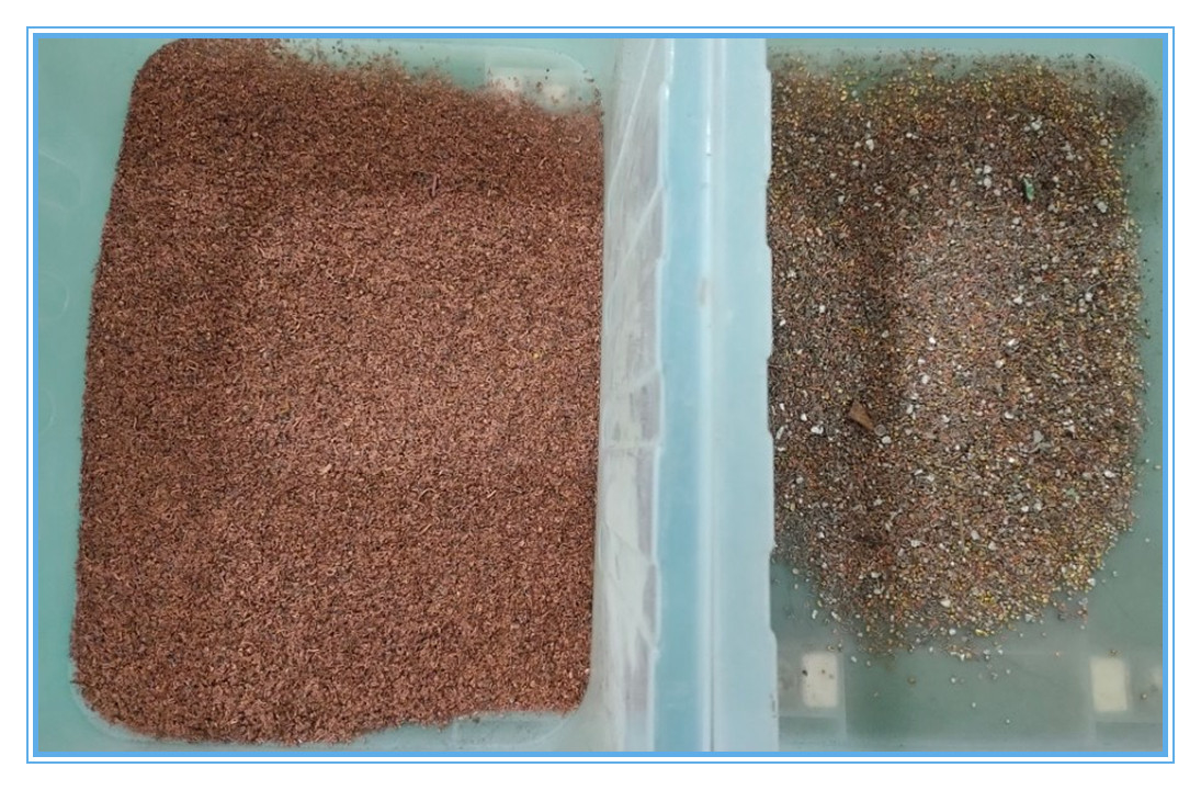 Cinturão de separação de cores de cobre e alumínio de alta precisão Tipo Verde Marrom Sorteador de cores de vidro