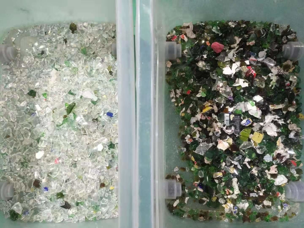 Máquina de classificação de cores de vidro de reciclagem de alta capacidade para misturar vidro