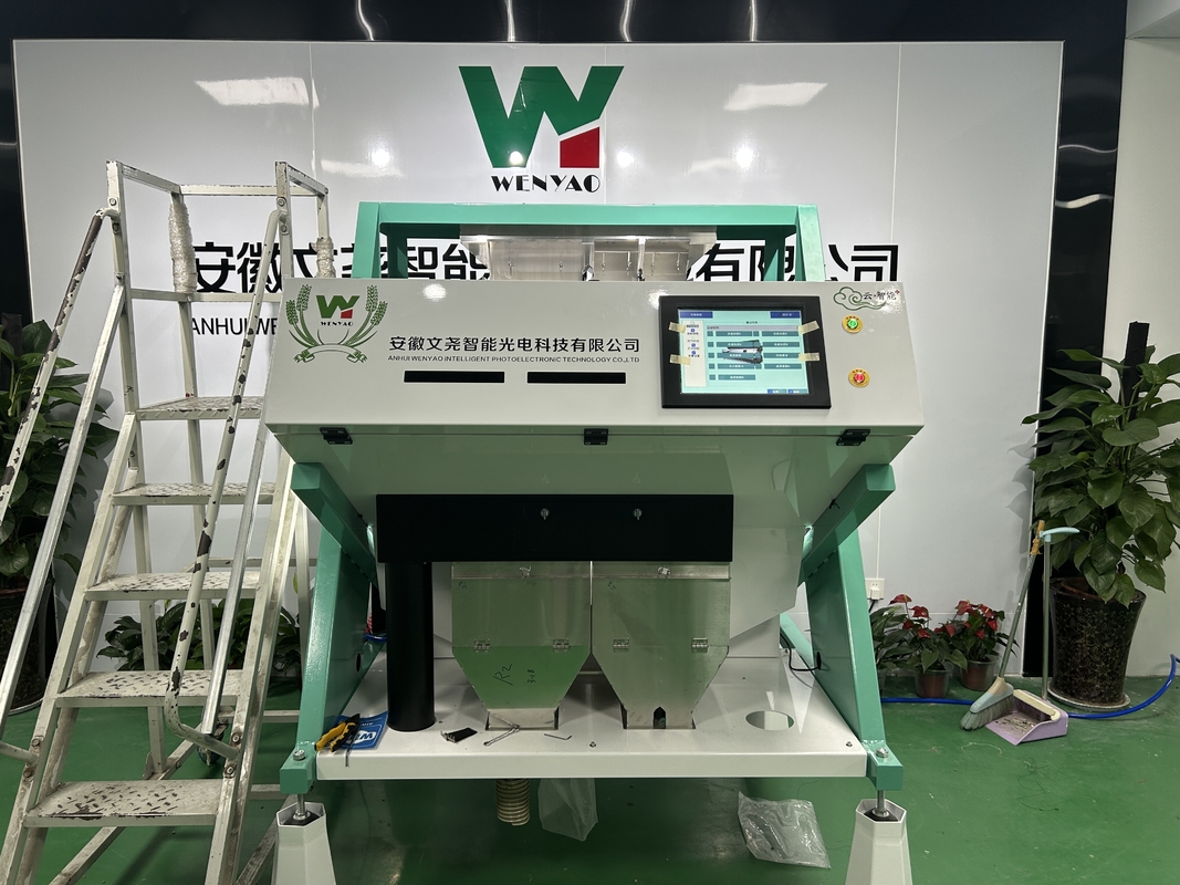 Wenyao 500-1500 kg/h Grãos de café Arroz Garin Cor Ordenamento Óptico Cor Cereais Máquina de Ordenamento
