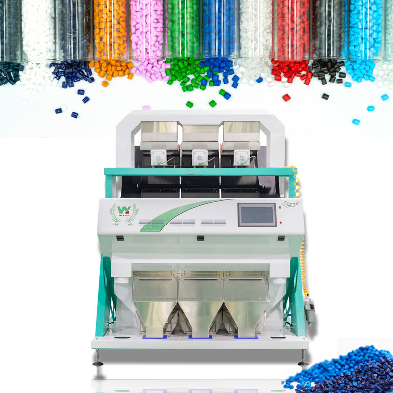 Wenyao 3 chute reciclado plástico color sorter máquina de classificação de cores