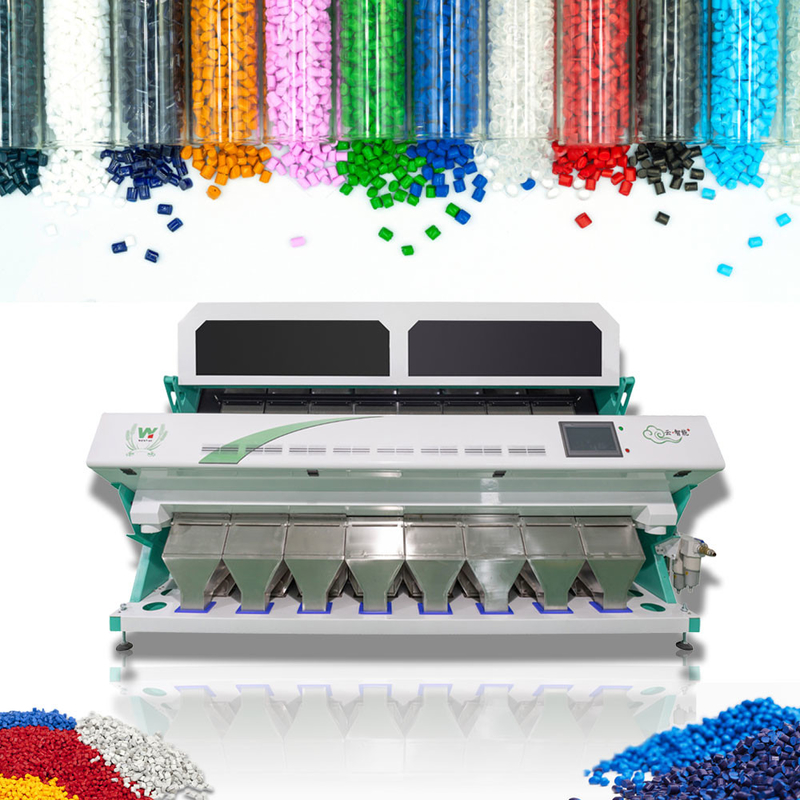 Wenyao 8 Chute Alta precisão de triagem Máquina de triagem de cores de plástico reciclado