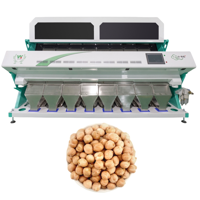 Wenyao 8 Chute Máquina de triagem de cores de grande capacidade Equipamento de triagem de cores de ervilhas