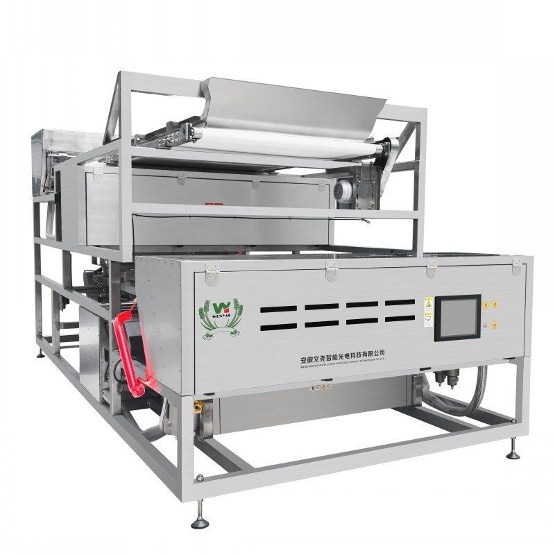 WenYao New Wet Recycled Amber Glass Color Sorting Machine Line Glass Cullet Color Sorter Machine Line para vidro quebrado