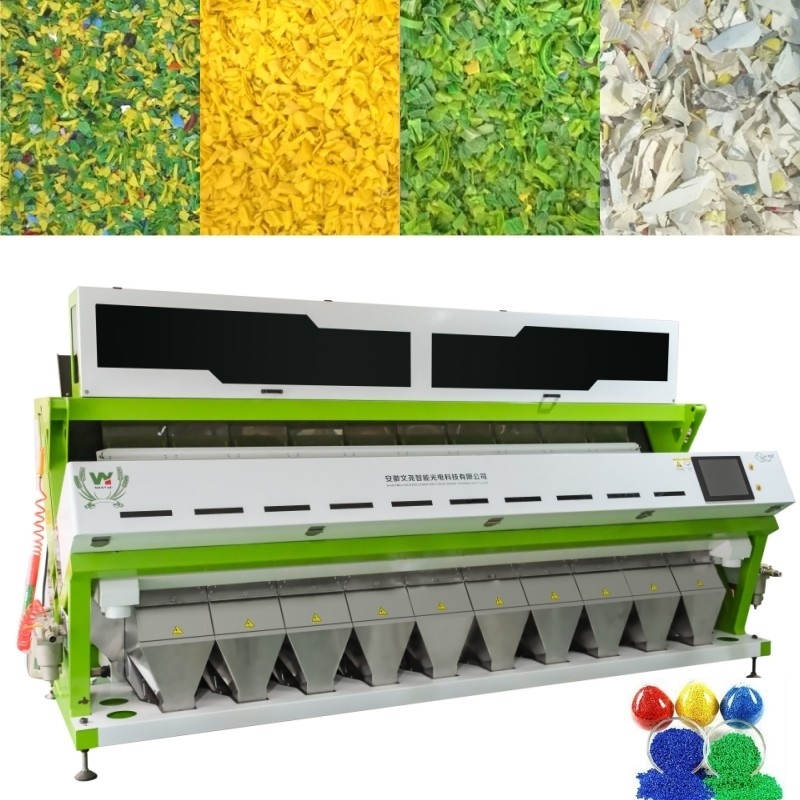 Wenyao 10 Chute High Technology AI Learning ABS PVC PET Máquina de classificação de cores de plástico