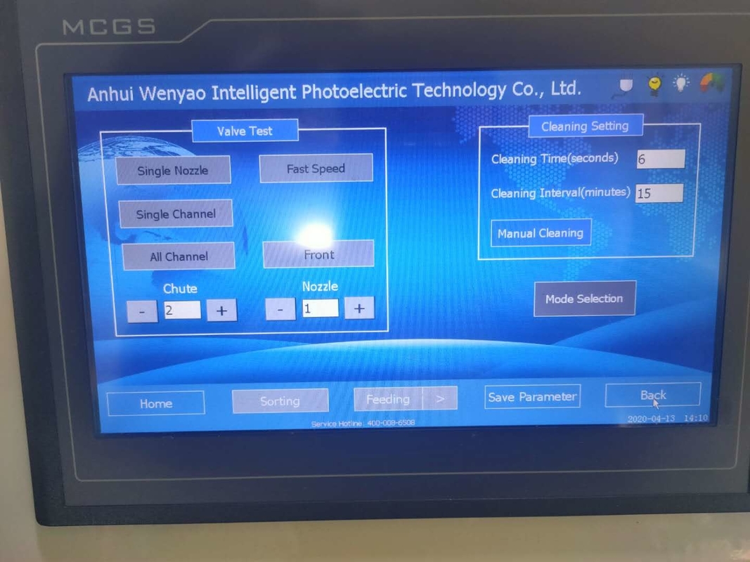 Wenyao 10 Chute High Technology AI Learning ABS PVC PET Máquina de classificação de cores de plástico