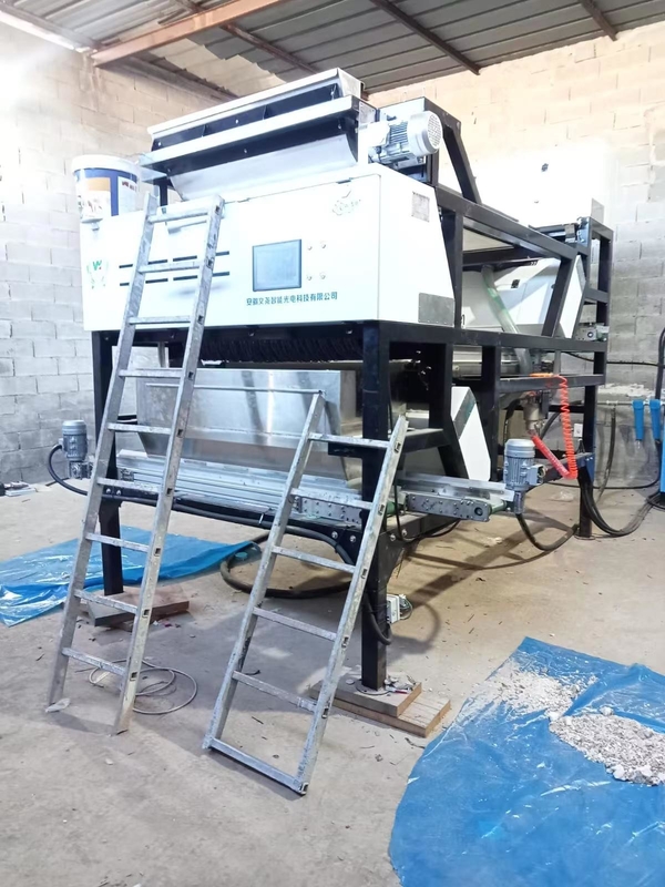Alta Capacidade Wenyao Dupla camada Cinturão Seco e Molhado Minério de Pedra Máquina de Classificação de Cor Mineral com Ejector SMC 16 Buracos Bico