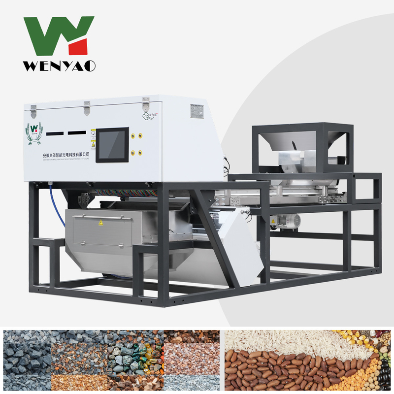 Alta precisão Quartz Stone Color Sorter Inteligente Marrom Verde Vidro Cullet Color Separador Com Nir Sensor