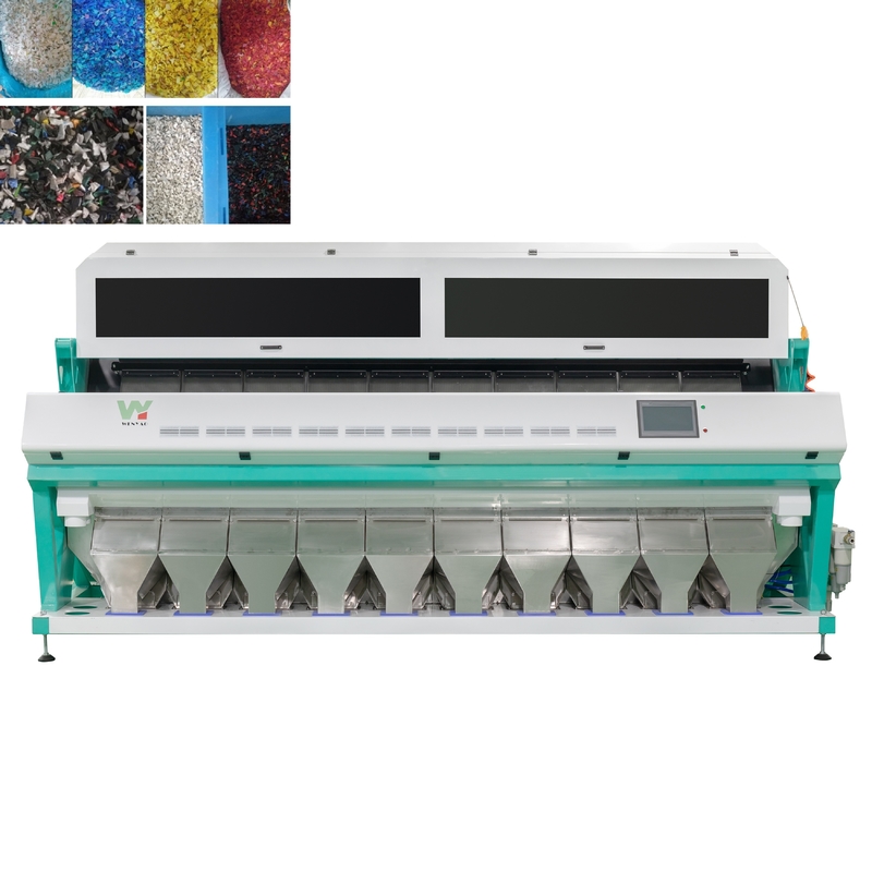 Máquina de classificação de cores de flocos de plástico preto CCD inteligente Codificador de cores Máquina de separação de cores de alta eficiência para PVC PET