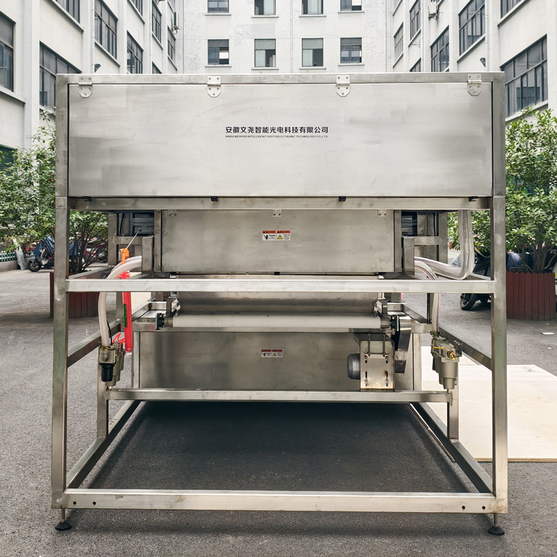 Máquina de Classificação de Cores de Morango Congelado com Cinto de 1200mm, Impermeável, Aço Inoxidável, Cor Juniper