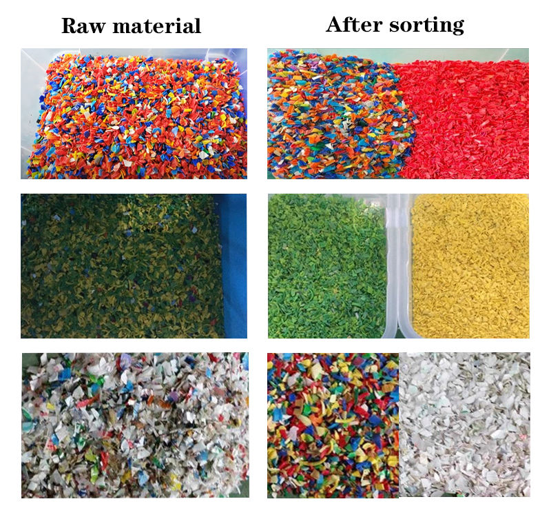 Máquina de classificação de cores de plástico horizontal de camada de borracha Tipo Cinturão