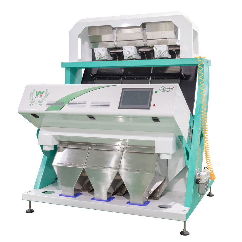 Classificador de cores CCD para amendoim, amêndoas, nozes, máquina de classificação inteligente de cores com alta precisão