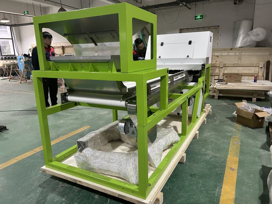 Alta precisão industrial ≥ 99,99% Sorteador de cor de minério de manganês com fonte de luz LED e ejetor de metal para triagem de pedras