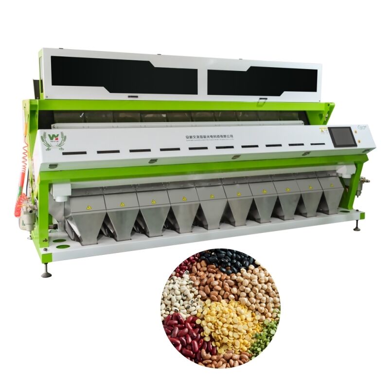 Wenyao 10 Chute 640 canais Máquina de triagem de cores de grande capacidade para feijão Mung feijão Rins feijão Sortidor óptico para triagem de nozes