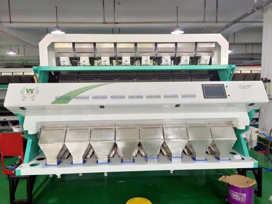8 Chute Peanuts Color Sorter Machine 512 Channels Nuts Color Sorter CCD Color sorter para grãos