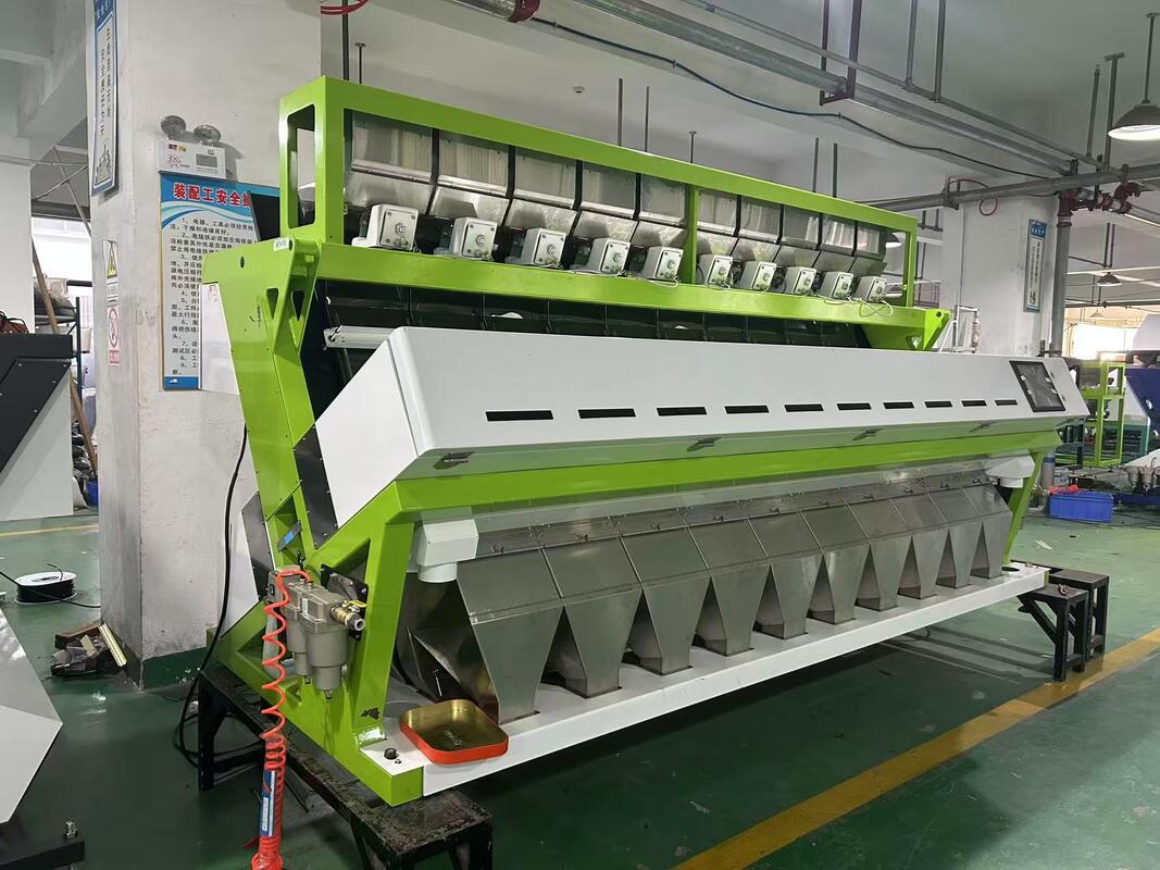 Wenyao 10 Chute 640 canais Lentes de grande capacidade Mung Bean Color Sorter Machine Sorter óptico para a triagem de amendoim