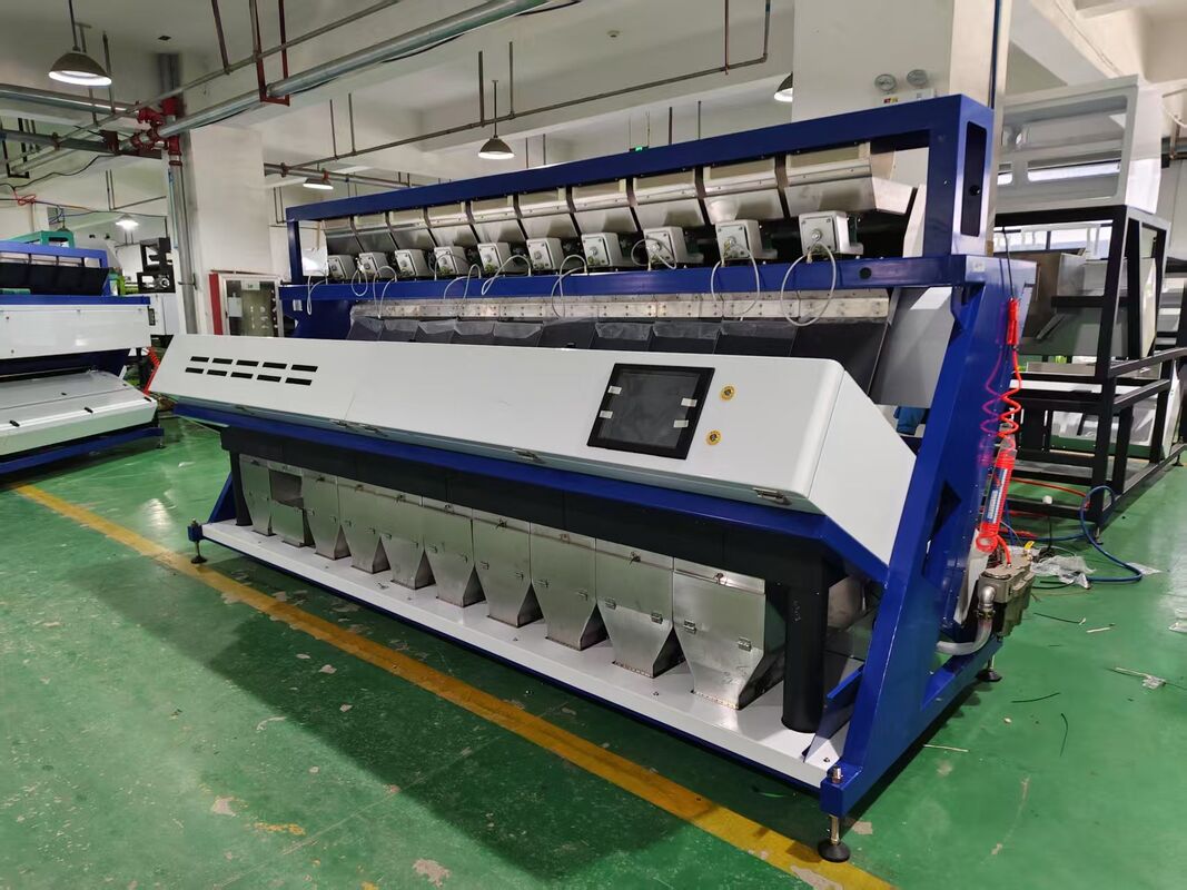 Wenyao 10 Chute 640 canais Lentes de grande capacidade Mung Bean Color Sorter Machine Sorter óptico para a triagem de amendoim