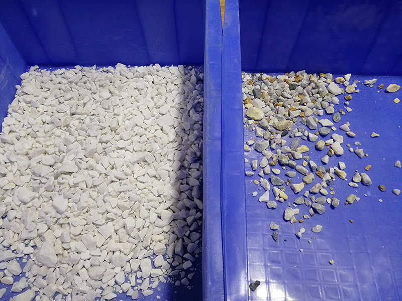 Máquina de classificação de cores minerais de quartzo de sal anti-corrosivo SS316 de alta capacidade de 10 canais com precisão de classificação de 99,99%