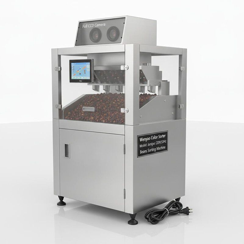 Máquina de triagem de feijão com câmera de Ccd completa para Juniper de Wenyao Color Sorter e 220V / 50Hz fonte de alimentação