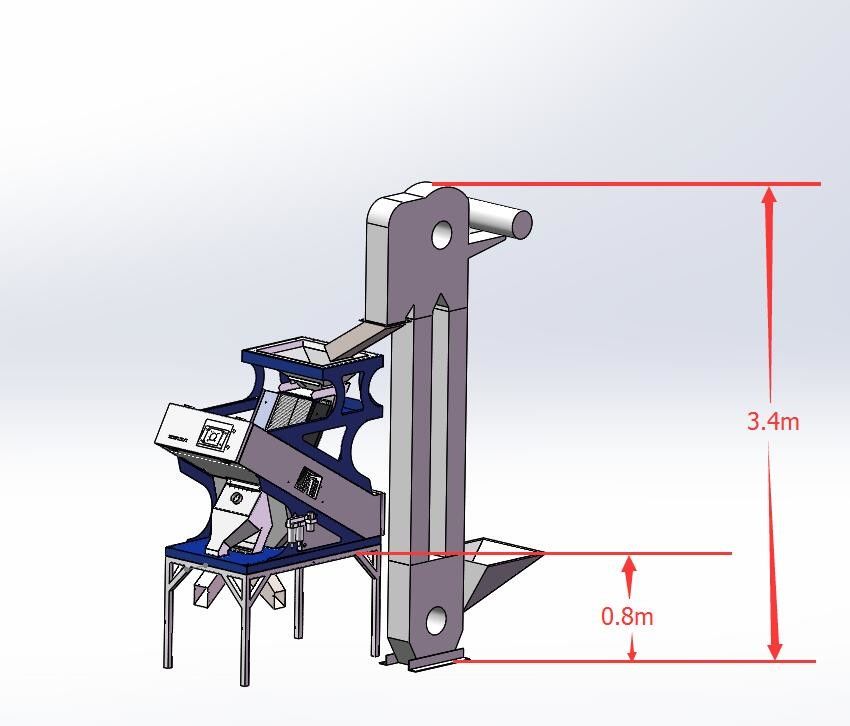 Separador das sementes de coentro da máquina de classificação da cor da semente de coentro do classificador da cor da semente de coentro