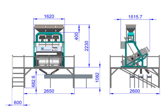 CCD automático RGB Bean Color Sorter