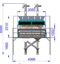 As 8 rampas Multifunction canalizam o classificador da cor do Ccd para o feijão de café