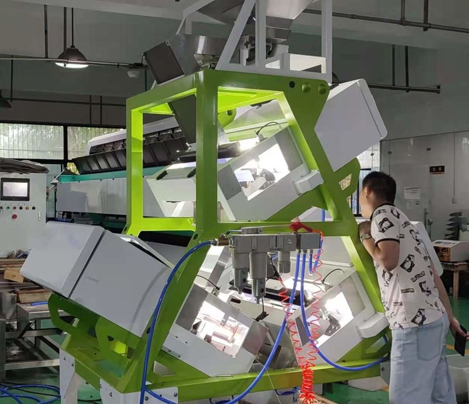 Máquina do classificador de WenYao FPGA Chip Black Green Tea Color para remover as hastes do chá