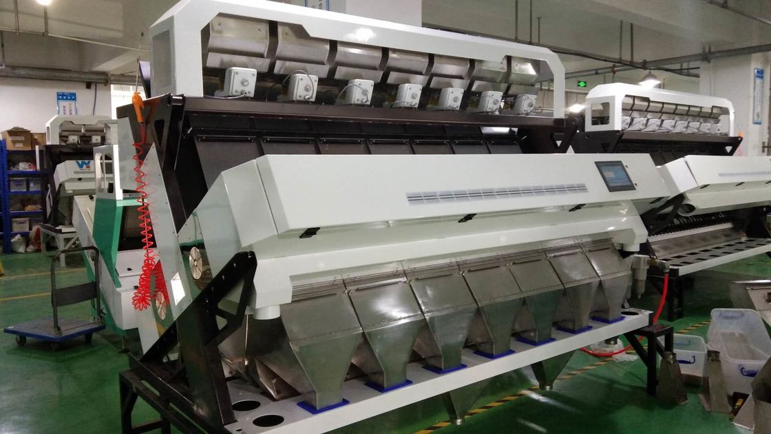 7 porcas do RGB da amêndoa das rampas colorem a máquina do classificador para núcleos de abricó