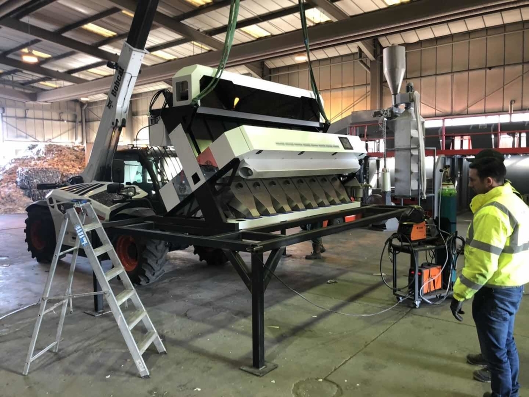 Taxa de transferência ótica da máquina de classificação 5000kg/H da cor da câmera do Rgb das lentilhas do feijão de soja de Dall