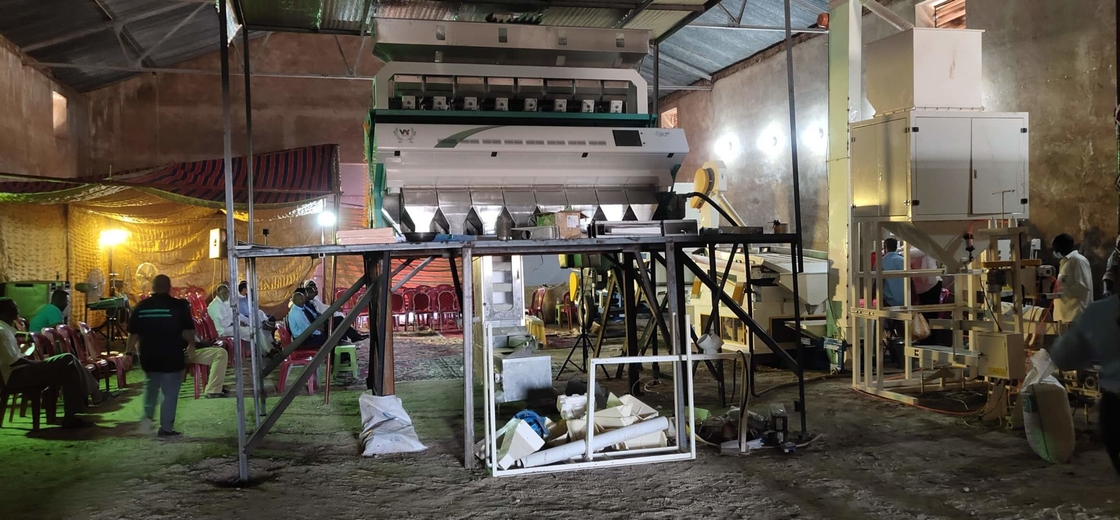 Taxa de transferência ótica da máquina de classificação 5000kg/H da cor da câmera do Rgb das lentilhas do feijão de soja de Dall