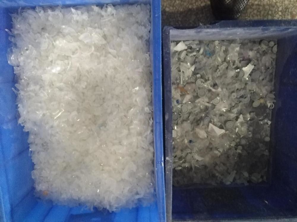 7 flocos os mais baratos do ABS do PVC do animal de estimação dos PP da rampa colorem a máquina de classificação para a linha de reciclagem plástica