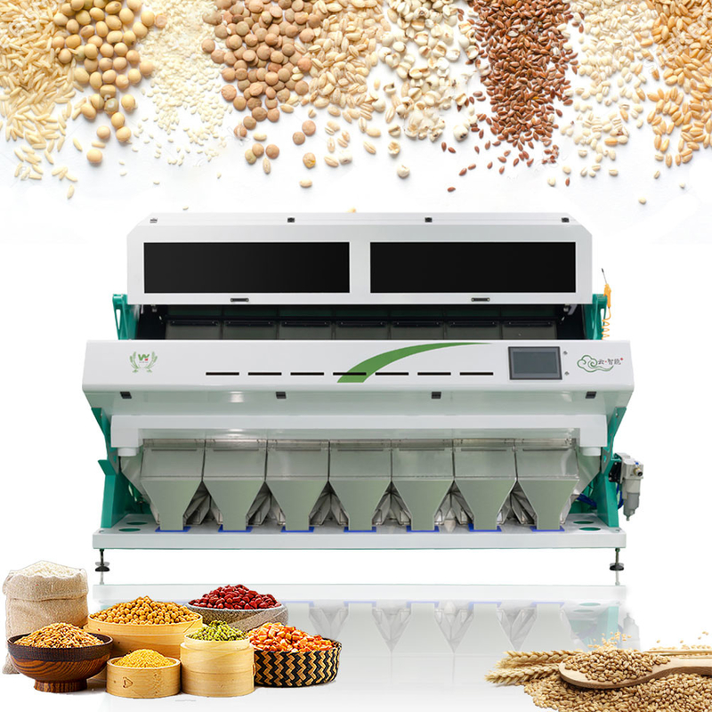 Linha de processamento automática máquina da exploração agrícola de 7 rampas de classificação usada da cor da cevada do trigo com câmera de Toshiba