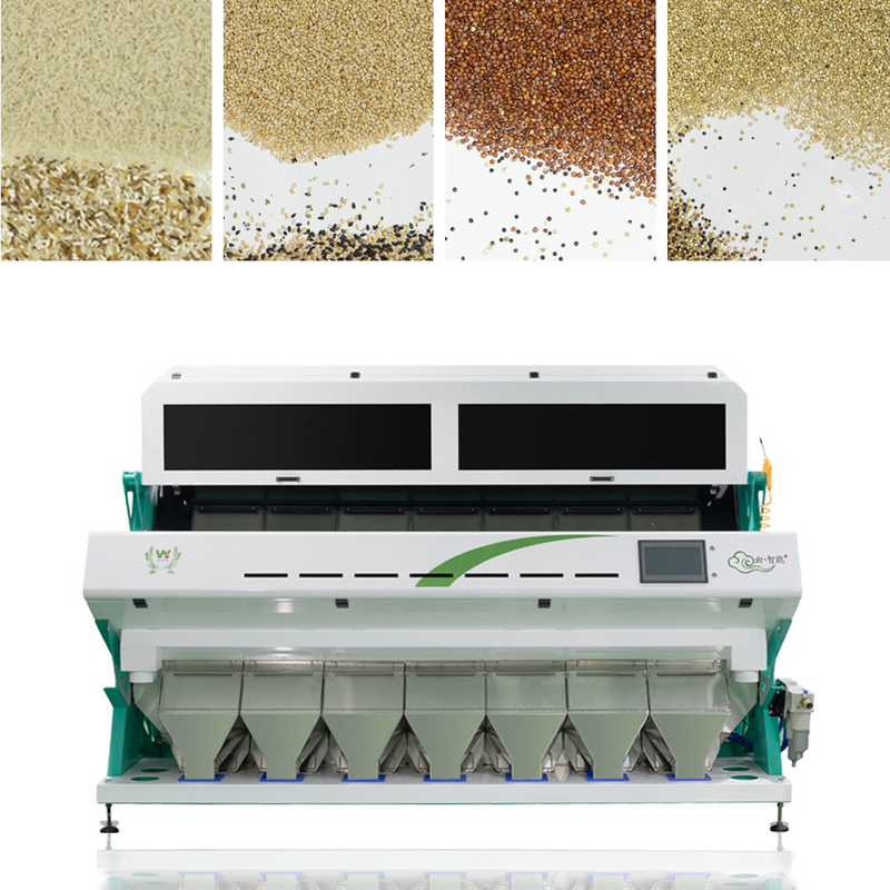 Linha de processamento automática máquina da exploração agrícola de 7 rampas de classificação usada da cor da cevada do trigo com câmera de Toshiba