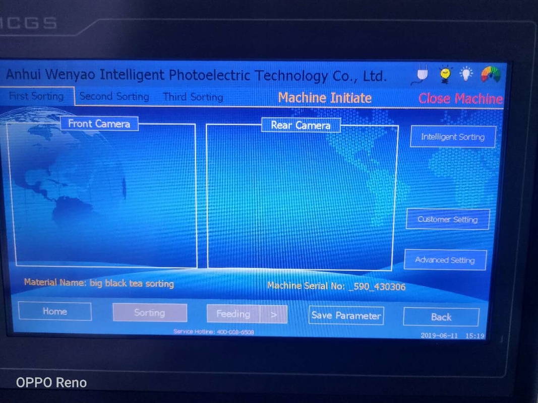 Sensor ótico inteligente de alta resolução do CCD da máquina de classificação da cor do metal