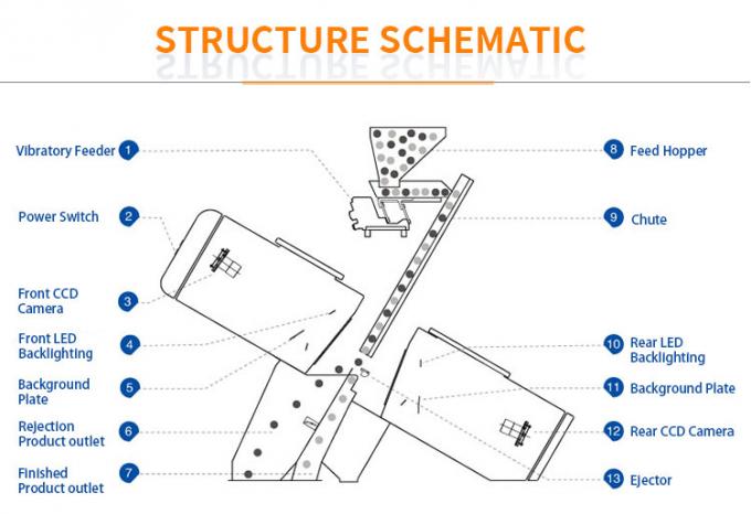 Máquina de classificação de cores de frutas e vegetais para processamento agrícola 1