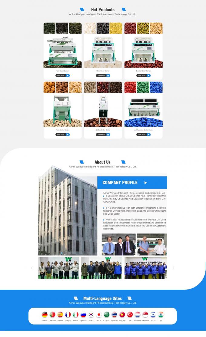 Wenyao 2025 Mais Nova F&aacute;brica Chinesa de Classificadores &Oacute;pticos Fornecedor M&aacute;quina Classificadora por Cor de Coco 19